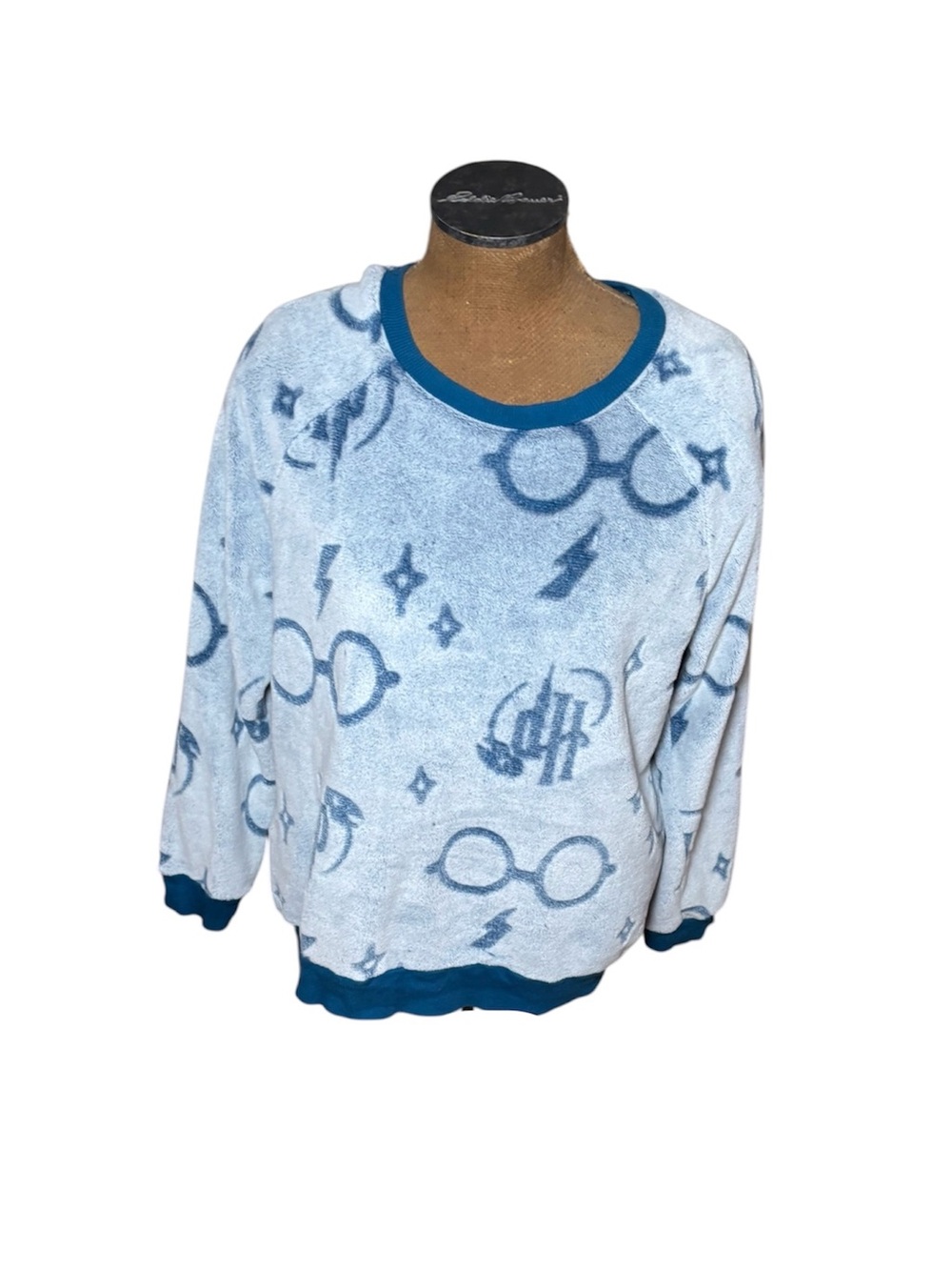 Harry Potter Blue Cozy Pullover Sweater Size XL